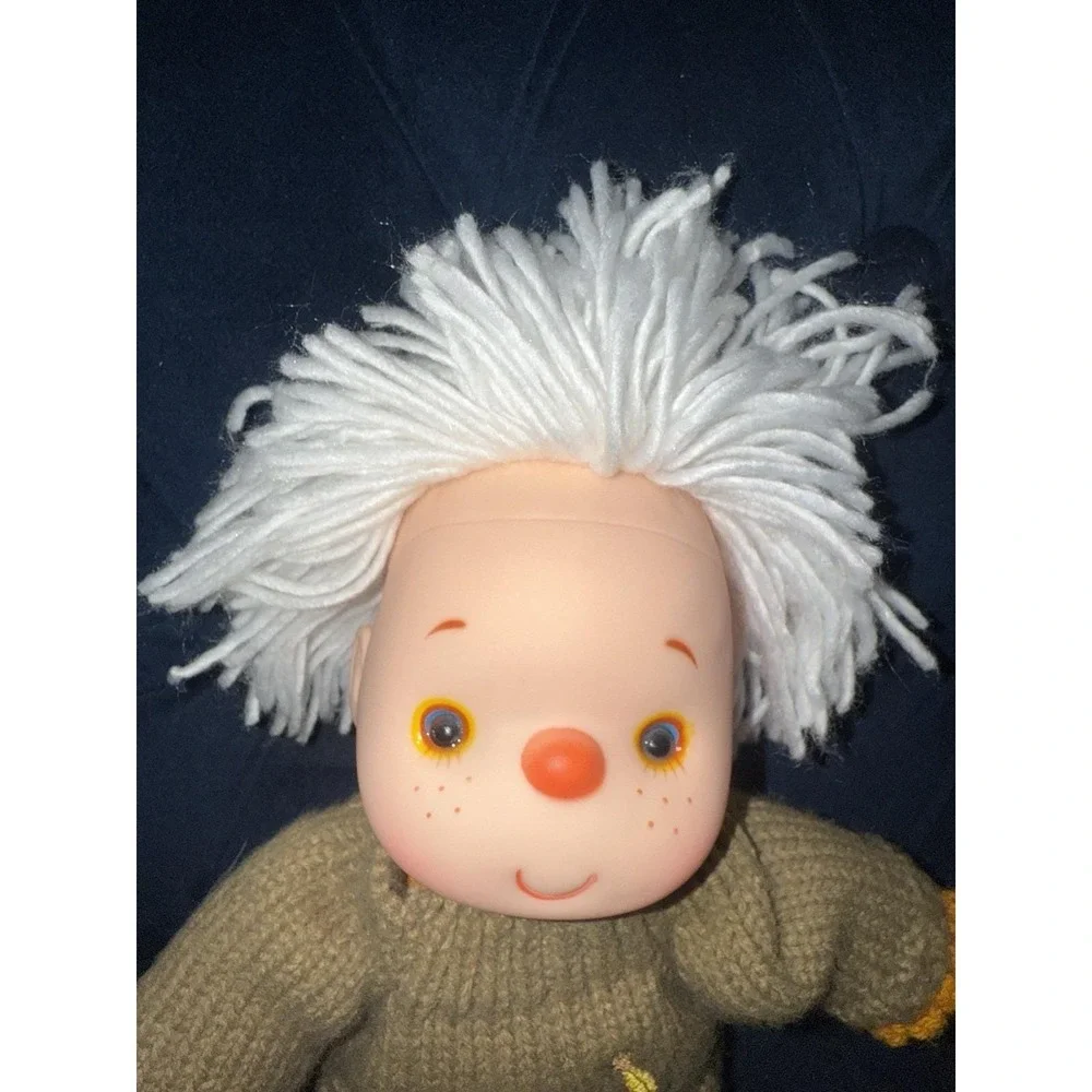 Vintage Handmade Yarn Hair Cloth Doll w/ Crocheted Clothes Retro- Folk Art 1970s